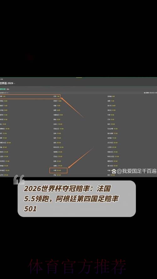2026年世界杯投注赔率的深度解读